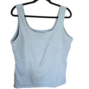 Athleta Plus Size Light Blue Tank Top w/Built-in Bra